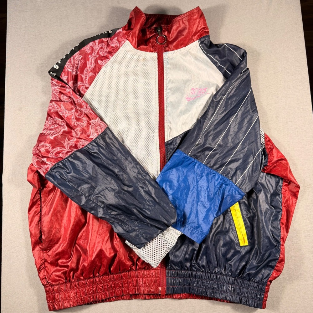 Nike Sportswear NSW Patchwork Paisley retro Windbreaker Jacket Red Mens M y2k